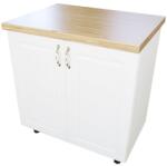 Spectral Mobila Masca pentru chiuveta cu 2 usi 80 cm Zebra, alb/MDF Alb Mat, cu blat Artar, 80 x 85 x 60 cm