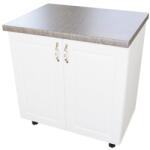 Spectral Mobila Masca pentru chiuveta cu 2 usi 80 cm Zebra, alb/MDF Alb Mat, cu blat Beton, 80 x 85 x 60 cm