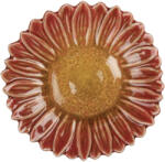 Clayre & Eef Platou ceramica rosie galbena Floare 14x3 cm (6CE2158) Tava