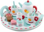 RicoKids Set de joaca din lemn pentru servit ceaiul Ricokids Turcoaz (EDI786901) Bucatarie copii