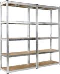 ITD 2db nagy teherbírású polc 180x90x40cm, 5db HDF polclap, horganyzott