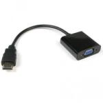 TECHLY HDMI - VGA+3.5mm M/F 0, 15 M Fekete (IDATA-HDMI-VGA2A) (IDATA-HDMI-VGA2A)