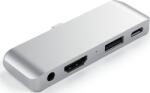 Satechi Aluminium TYPE-C Mobile Pro Hub (HDMI 4k, 1x Jack 3mm, 1x USB-A, 1x USB-C) ezüst (ST-TCMPHS) (ST-TCMPHS) (ST-TCMPHS)