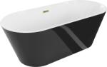 Mexen Flavia 160x75 cm negru/alb/auriu (54031608075-50)