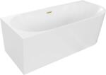 Mexen Mia 180x80 cm stânga alb/periat auriu (52691808000L-55)