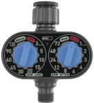 EMOS PW56001 öntöző időzítő, mechanikus, 1 kimenet, max. 8bar, 3/4" -1" csatlakozás, elemes (2xAA)