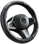 Autolife DS01PLUS / 5055BK-DS02 Valódi bőr szellőző lyukacsos Fekete varrásos mintával (00481)