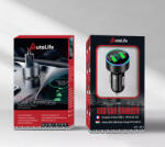 Autolife 13160 M23 Autós töltő + voltmérő - 2USB - Quick Charge 3.0 - 12-24V (13160)