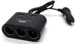 Autolife 13245 Szivargyújtó elosztó 3-as + 2 USB aljzat 12/24V - MAX 120W (13245) - olaj