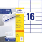 Avery Etikett címke, 105 x37mm, univerzális, 16 címke/ív, 100 ív/doboz, fehér (3484) (3484)