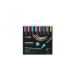 uni Dekormarker 0, 9-1, 3mm, Posca PC-3M 8 db-os készlet. metál (2UPC5MMETAL8DB)