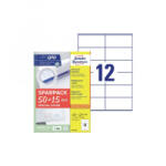 AVERY Etikett címke, 105x48mm, univerzális, 65 lap, 12 címke/lap , fehér (6175-65) (6175-65) - aqua