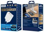 Jellico fali töltő C79 GaN PD 65W 2xUSB-C + 1xUSB QC3.0 Fehér