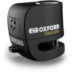 OXFORD Micro XA5 Féktárcsa zár (integrált riasztó, fekete, csapszeg átmérő 5, 5 mm)