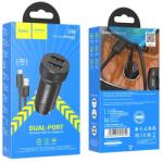 hoco. autós töltő Z49 2.4A 2xUSB + kábel Micro USB Fekete