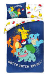 Halantex Pokemon ágyneműhuzat szett - Gotta Catch Em All - kék (POK-1020BL) (POK-1020BL)