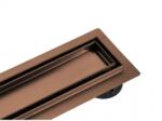 Roltechnik Roth RRF-BC burkolható rozsdamentes zuhanyfolyóka, szálcsiszolt bronz, 80 cm (RRF-BC-800)