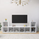 vidaXL 4 db fehér szerelt fa TV-szekrény 72 x 35 x 36, 5 cm (VD3079970)