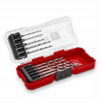 Einhell Set 10 burghie metal otel HSS 4241, tija E 6.3, vârf cu vârf despicat 135°, spirala tip N rulata, cutie de depozitare (13177876)