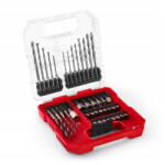 Einhell Set 40 burghie si biti 25 mm, suport biti cu schimbare rapida, chei tubulare, burghiu cap infundat, cutie de depozitare (13177864) - vexio