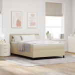 vidaXL Boxspring Ágy matraccal és LED világítással Zöld Szürke 140x200 cm Bársony Szövet (VD3337606)