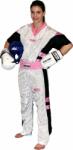  Kickbox egyenruha " NEON Limited" , WAKO jóváhagyással, Top Ten, fehér-rózsaszín, 180 cm