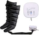 Qual Brand Talpmasszázs, bakancsforma, nyirokelvezetés, pneumatikus masszázs, vezérlőegység, névleges teljesítmény 36W, relaxációs masszázs izmoknak és ízületeknek, fekete