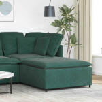 vidaXL sötétzöld moduláris kanapé lábzsámoly modul 100x100x48 cm (VD4104491)