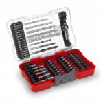 Einhell Set 39 biti si burghie biti de 25 mm, burghie de metal, burghie pentru lemn, burghie pentru piatra, suport biti 60 mm, chei tubulare, freza cu cap infundat, cutie de depozitare (13177866) - 24mag