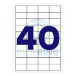BLUERING Etikett címke, 52, 5x29, 7mm, 100 lap, 40 címke/lap