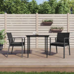 vidaXL 2 db fekete polyrattan kerti szék párnával 56, 5 x 57 x 83 cm (VD364096)