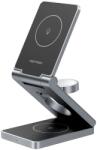Vention Vezeték nélküli töltő 3 az 1-ben gyorstöltés, LED jelzőfény, MagSafe kompatibilitás - Vention (FGFH0) - Ezüst (KF2340378)