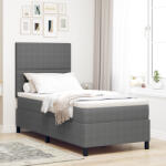 vidaXL Box Spring ágy matraccal Világosszürke 80x200 cm Kordbársony anyag (VD3337531)