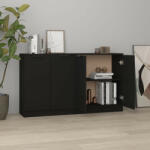 vidaXL 2 db fekete szerelt fa tálalóasztal 60 x 30 x 70 cm (VD3115773)