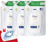 Dove Folyékony Szappan Utántöltő Deeply Nourishing 3x750ml + Ajándék Manikűr készlet
