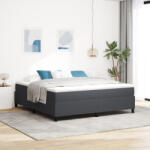 vidaXL Box Spring Ágy Matraccal Sötétszürke Super King Kordbársony Anyag (VD3337478)