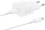 Samsung EP-T2510XBE hálózati USB-C gyorstöltő type-C kábellel (Fehér)