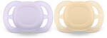 Philips Залъгалки Philips Avent - Ultra Start, за момиче, пастелни цветове с кутия за стерилизиране, 0-2 m, 2 броя (00A.0620.001)