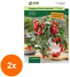 Adrisem Set 2 x Seminte de Ardei Dulce pentru Cultivare la Ghiveci, F1, 12 Seminte (RDA-2xADS-856)