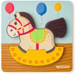 Woodyland Fa hintaló 5db-os baba puzzle - Woodyland (91366)