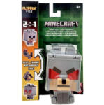 Mattel Minecraft 2 az 1-ben Flippin Figs átalakítható figura - Szelíd farkas és Ellenséges farkas (HTL43_JCN22)