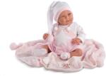 Llorens Édes álmok síró újszülött kislány baba cumival 40cm (74024) (74024) (74024)
