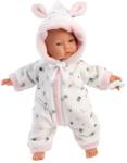 Llorens Llorens: Lány csecsemő baba puha nyuszifüles pizsamában 31cm (63313L) - innotechshop