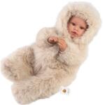 Llorens Llorens: Leo 45cm-es síró baba cumival krémszínű bársony bundában (74504L) - innotechshop