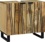 vidaXL Mosdókagyló Szekrény 62x33x58 cm Tömör Fa Mangó és Mérnöki Fa (4017955)