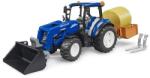 BRUDER Tractor Bruder NEW HOLLAND + platformă, balot, încărcător frontal