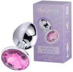 Desirel Pink Jewel L - anál plug (ezüst-pink) - vagyaim