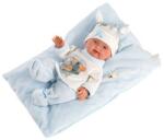 Llorens Llorens: Bebito újszülött baba kék párnával 26cm-es (26311) (ll26311) (ll26311)