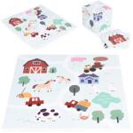 ECOTOYS EVA habszivacs puzzle játszószőnyeg gyerekeknek, 90, 5×90, 5 cm, 21 elem (ECOEVA020)