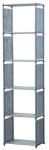 Herzberg Home & Living 5 szintes többfunkciós könyvespolc és tároló állvány, 42×26×153 cm, szürke (HG-03619)